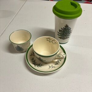 Spode Travel  Mug,  Cup Set and votive candle holder